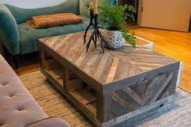 Reclaimed Wooden Coffee Table With
