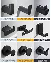 china stainless steel black coat hook