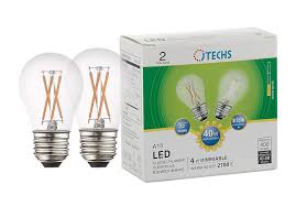 Jtechs 2 Pack Clear A15 Led Ceiling Fan Light Bulb 40