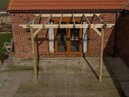 Wooden Lean To Pergola Kit Sculpted