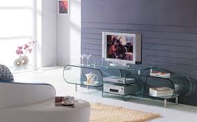 Clear Glass Modern Tv Stand W Storage