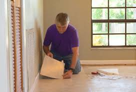 how to lay l and stick floor tile