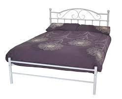 Exmoor Small Double 4ft White Metal Bed