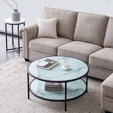 Round Coffee Tables Glass Coffee Table