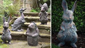 Peter Rabbit Inspired Garden Statues