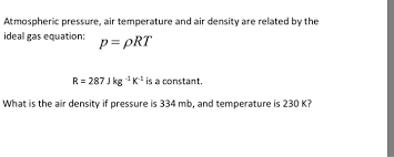 Air Temperature And Air Density