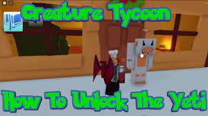 roblox creature ty how to unlock