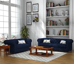 henry 3 2 fabric sofa set indigo