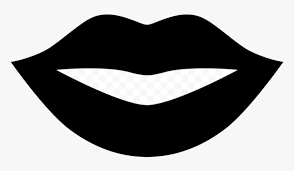 mouth lips clipart black and white