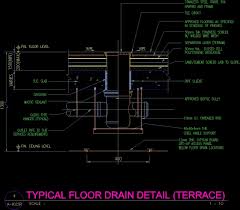 drain floor detail dwg section for