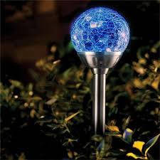 Colour Changing Glass Ball Solar Stake