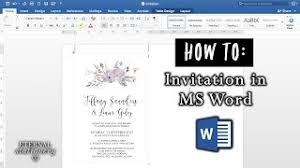 make invitations on microsoft word