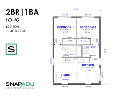 2 bedroom adu floorplan under 650 sqft