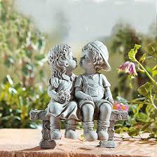 Garden Statue Boy Girl Kissing Buy