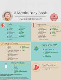 baby food chart for 8 months baby 8