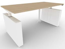 Electric sit stand desk frame. Electric Height Adjustable Office Desk With Panel Legs Incontro 14