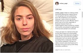 australian model anthea page gets eye infection requiring cation from a dirty makeup brush news