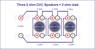 If you have a dual voice coil speaker and you want to use both voice coils to drive the same signal, you would wire it like this. Subwoofer Wiring Diagrams For Three 2 Ohm Dual Voice Coil Speakers