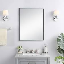 bathroom vanity mirror in dove gray