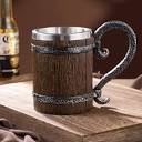 Arola Handmade Wooden Barrel Beer Mug, Stainless ... - Amazon.com