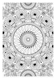 Mandala à colorier image coloriage dessin a colorier coloriages. Mandala Fleuri Sur Toute Une Page Mandalas Sur Le Theme Des Fleurs Et Vegetation 100 Mandalas Zen Anti Stress