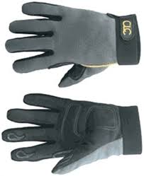 Custom Leathercraft Black And Gray Large Handyman Gloves