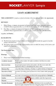 Loan Agreement Between Two Companies Template Parsyssante