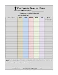 employee s attendance sheet template in