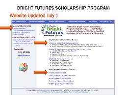Ppt Bright Futures Bf Scholarship Program Initial