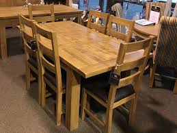 Wooden dining table and 6 chairs uk. Rustic Oak Dining Table With 6 Chairs Is Part Of The Loxley Oak Range