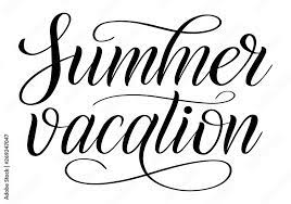 Summer Vacation Handwriting Typography Lettering And Calligraphy  gambar png