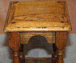 19th Century Antique Oak Jointed Stool