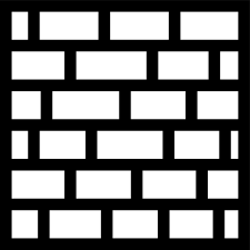 Block Or Wall Icon In Black Line Art