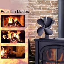 1pc Four Blade Fireplace Fan For Gas