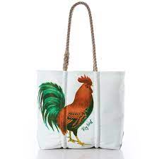 sea bags recycled sail cloth key west rooster tote um