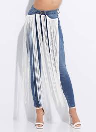 Motion Activated Waterfall Fringe Jeans