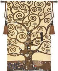Gustav Klimt Tree Of Life Tapestry Wall