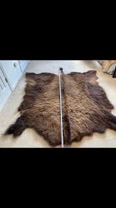 buffalo hide rug large premium