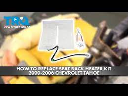 How To Replace Seat Back Heater Kit