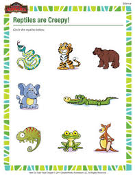 Reptiles Are Creepy Kindergarten Science Worksheet School Of Dragons
