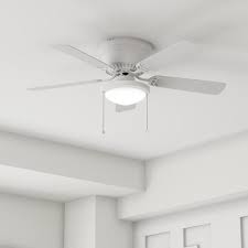The home depot carries a variety of fixtures for modern lighting and modern ceiling fans. Hugger 44 In Led Matte White Ceiling Fan Al383cp Mwh The Home Depot