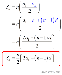 Arithmetic Series Formula Chilimath