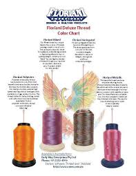 Floriani Thread Chart Actual Thread Eme Machine Embroidery
