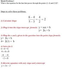 Equation From Two Points Worksheet