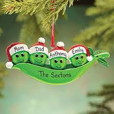 Unique christmas decorations tabletop christmas tree christmas tree themes christmas figurines miniature christmas christmas snow globes christmas music christmas holidays. Peas In A Pod Family Of 6 Grandkids Grandchildren Friends Group Personalized Christmas Tree Ornament Ornaments Accents Home Living