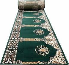 acrylic green janamaz mosque carpet