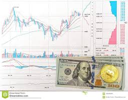 Chart Growth Rate Bitcoin Editorial Stock Image Image Of