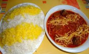 Image result for ‫خورش قیمه آلو‬‎