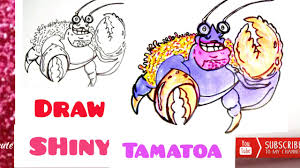 Free moana coloring sheets and activity sheets. How To Draw Tamatoa Shiny Crab From Moana Easy Youtube