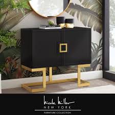 Get the lowest price on your favorite brands at poshmark. Nicole Miller Olina Black Gold Cabinet 2 Doors 2 Adjustable Shelves 4 Compartments Nca198 09bk Hd The Home Depot In 2020 Black And Gold Living Room Gold Living Room Decor Gold Living Room